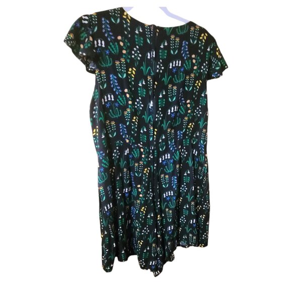 Collectif X ModCloth Titta Greenhouse Floral PlaySuit US 14/UK 18 Ruffled Sleeve - Picture 5 of 16